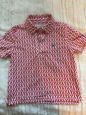 Vineyard Vines Boys Red Lobster-Print Polo, 3T